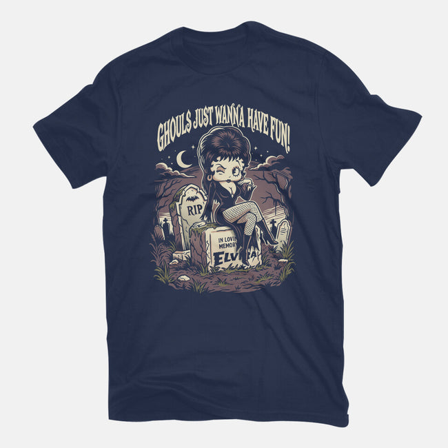 Pinup Ghoul-Unisex-Basic-Tee-P1yu5h