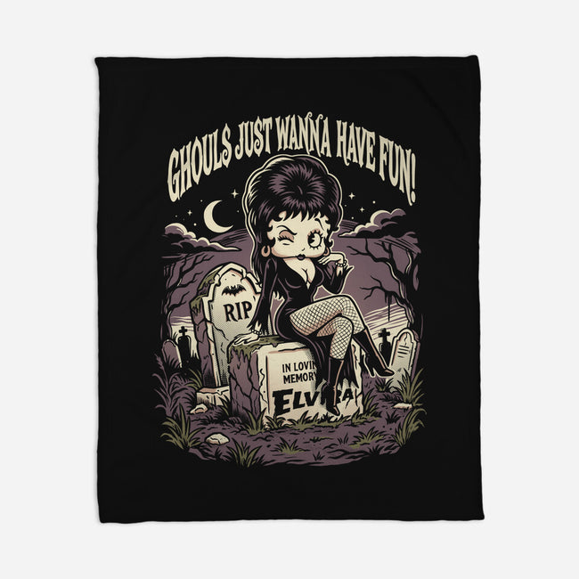 Pinup Ghoul-None-Fleece-Blanket-P1yu5h