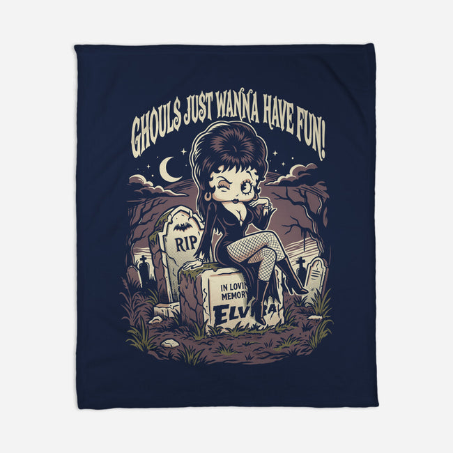 Pinup Ghoul-None-Fleece-Blanket-P1yu5h