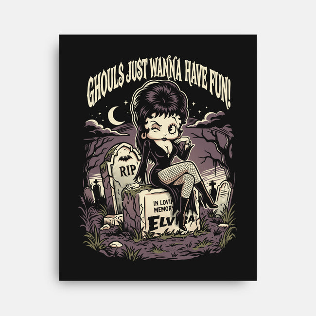 Pinup Ghoul-None-Stretched-Canvas-P1yu5h