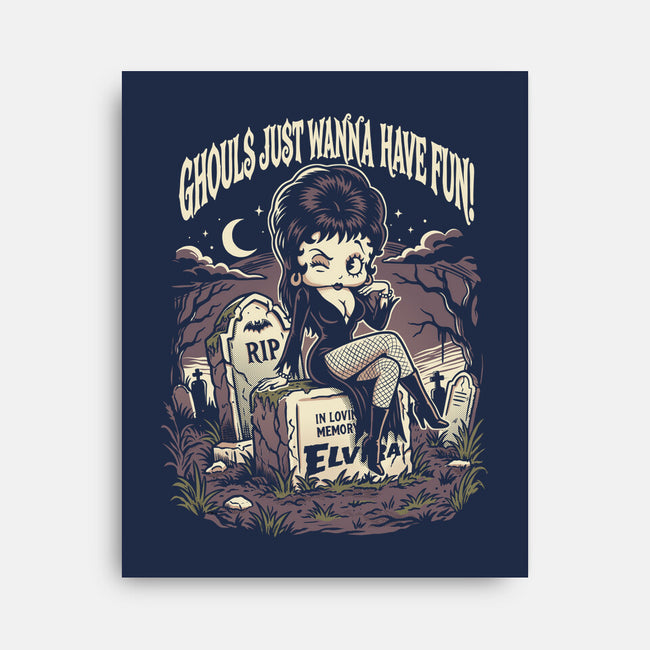 Pinup Ghoul-None-Stretched-Canvas-P1yu5h