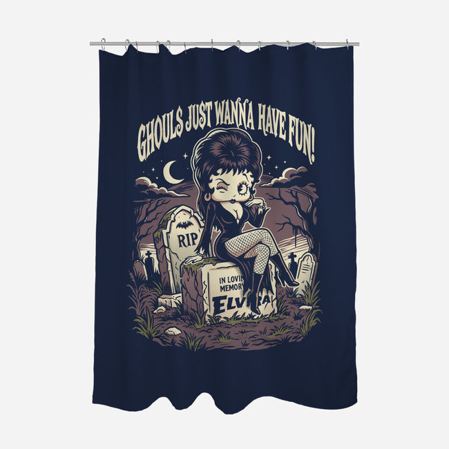 Pinup Ghoul-None-Polyester-Shower Curtain-P1yu5h