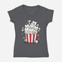 Pop Cat-Womens-V-Neck-Tee-Vallina84