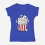 Pop Cat-Womens-V-Neck-Tee-Vallina84