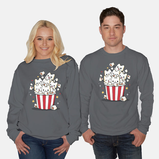 Pop Cat-Unisex-Crew Neck-Sweatshirt-Vallina84