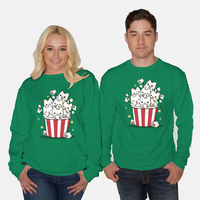 Pop Cat-Unisex-Crew Neck-Sweatshirt-Vallina84