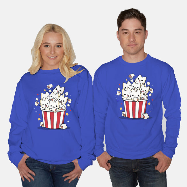 Pop Cat-Unisex-Crew Neck-Sweatshirt-Vallina84