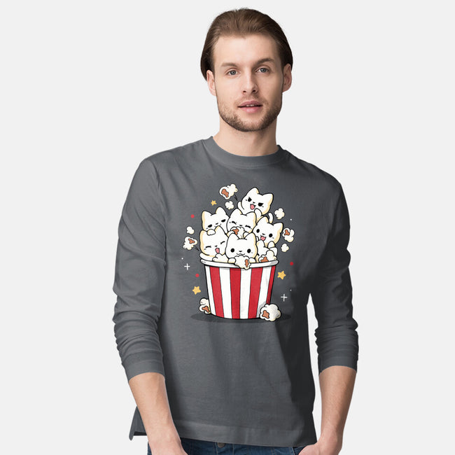 Pop Cat-Mens-Long Sleeved-Tee-Vallina84