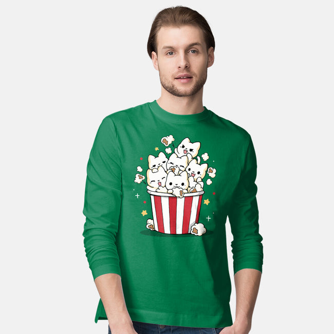 Pop Cat-Mens-Long Sleeved-Tee-Vallina84