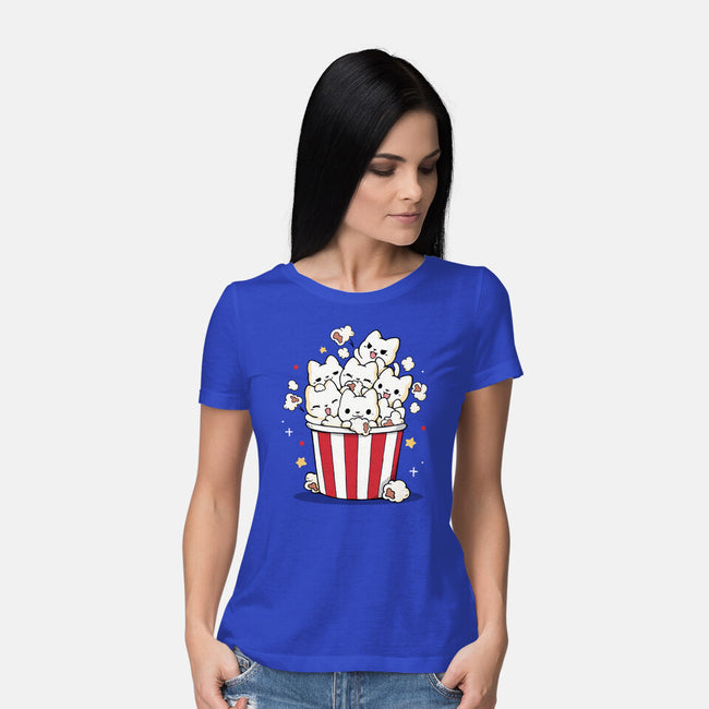Pop Cat-Womens-Basic-Tee-Vallina84
