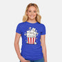 Pop Cat-Womens-Fitted-Tee-Vallina84