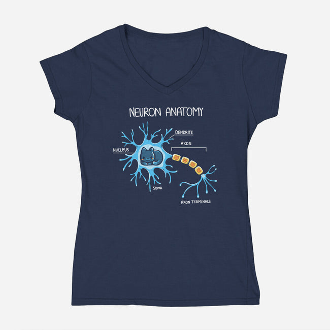 Neuron Cat-Womens-V-Neck-Tee-Vallina84