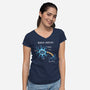 Neuron Cat-Womens-V-Neck-Tee-Vallina84