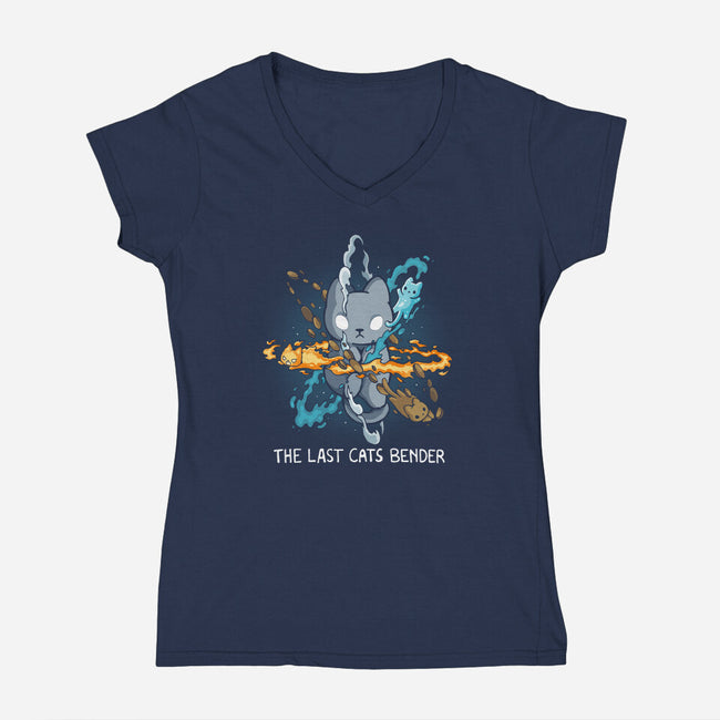 The Last Cat Bender-Womens-V-Neck-Tee-Vallina84