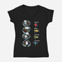 Dna Kitten-Womens-V-Neck-Tee-Vallina84