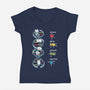 Dna Kitten-Womens-V-Neck-Tee-Vallina84