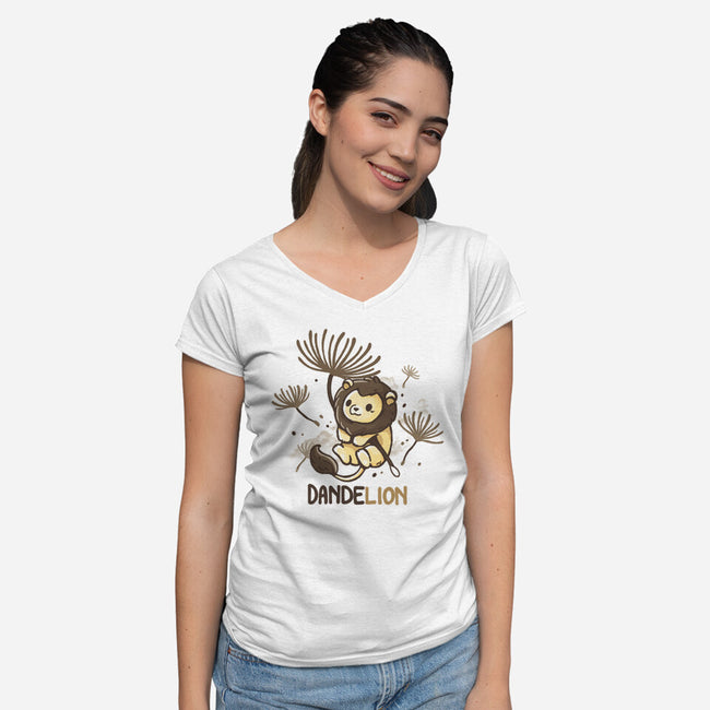 Dandelion-Womens-V-Neck-Tee-Vallina84
