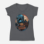 The Rise Against The Empire-Womens-V-Neck-Tee-glitchygorilla