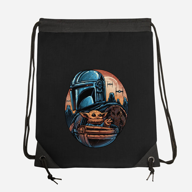 The Rise Against The Empire-None-Drawstring-Bag-glitchygorilla