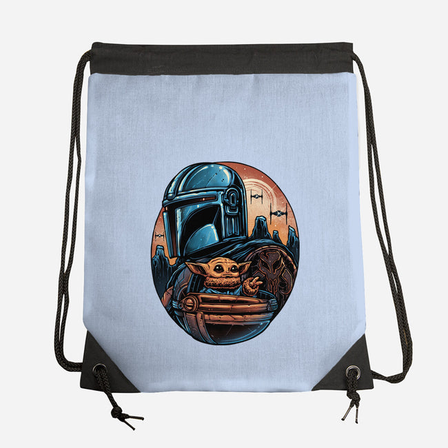 The Rise Against The Empire-None-Drawstring-Bag-glitchygorilla