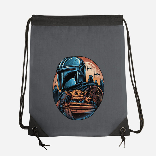 The Rise Against The Empire-None-Drawstring-Bag-glitchygorilla