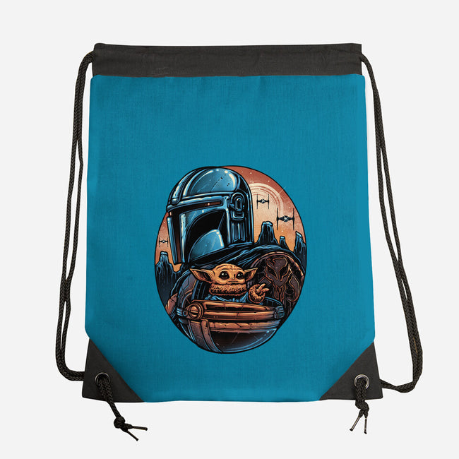 The Rise Against The Empire-None-Drawstring-Bag-glitchygorilla
