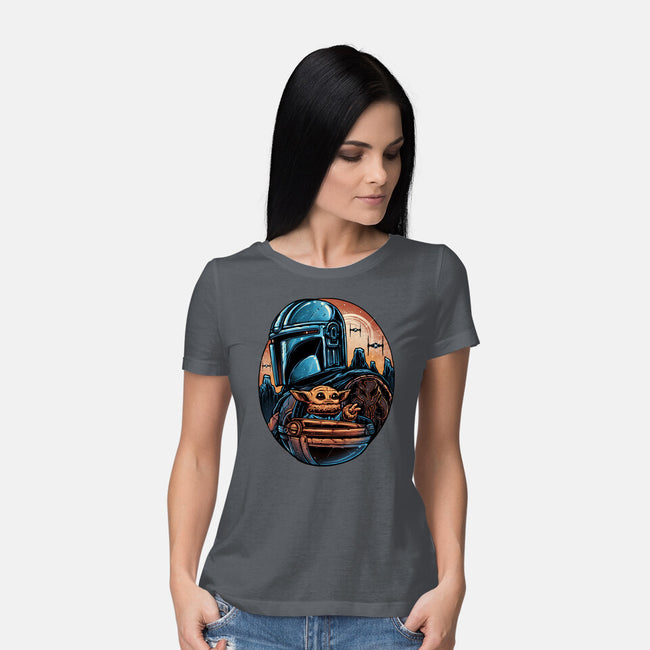 The Rise Against The Empire-Womens-Basic-Tee-glitchygorilla