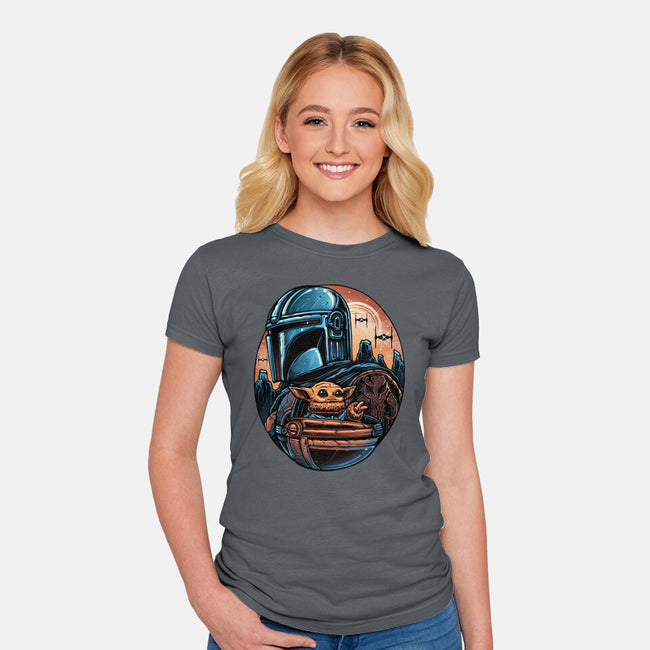 The Rise Against The Empire-Womens-Fitted-Tee-glitchygorilla