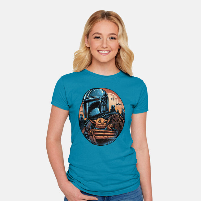 The Rise Against The Empire-Womens-Fitted-Tee-glitchygorilla