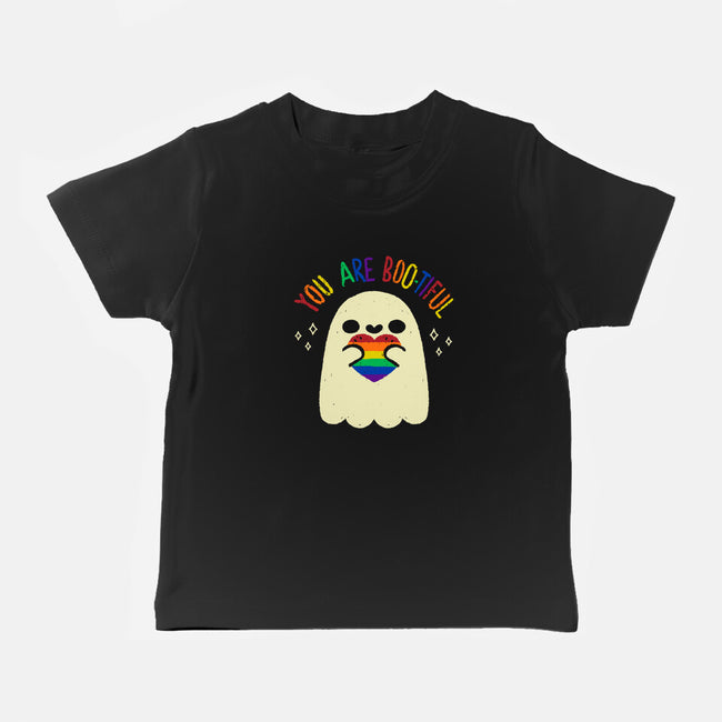 You Are Beautiful Rainbow Heart-Baby-Basic-Tee-xMorfina