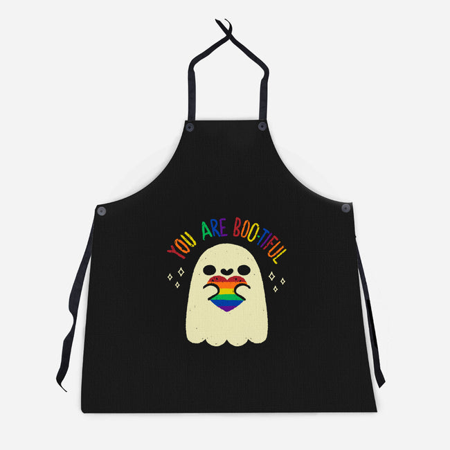 You Are Beautiful Rainbow Heart-Unisex-Kitchen-Apron-xMorfina
