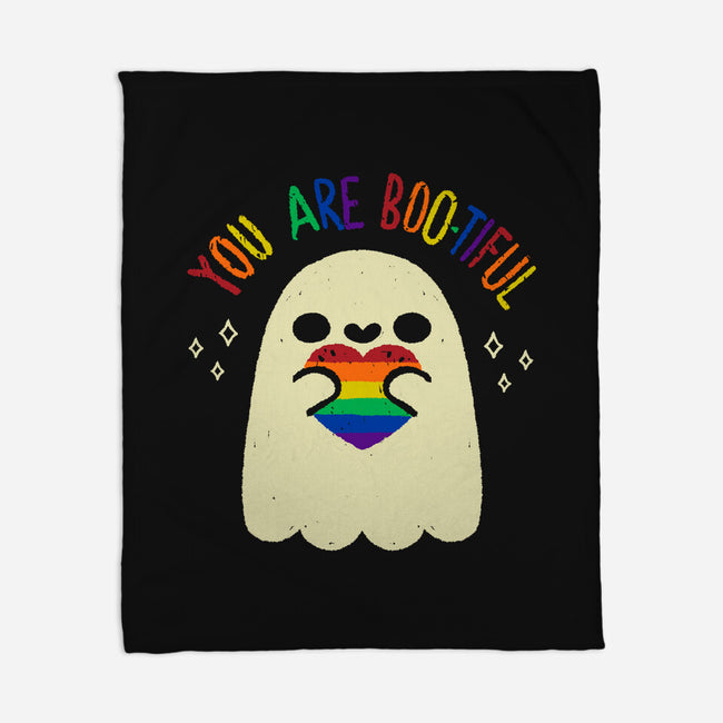 You Are Beautiful Rainbow Heart-None-Fleece-Blanket-xMorfina