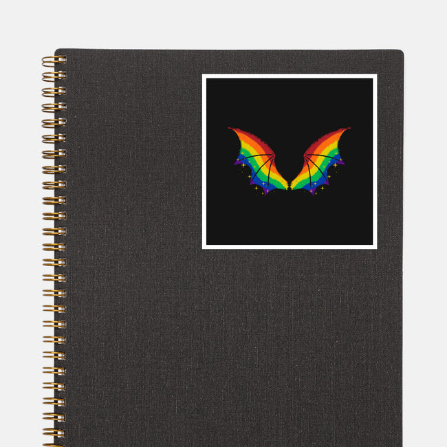 Rainbow Pride Bat Wings-None-Glossy-Sticker-xMorfina