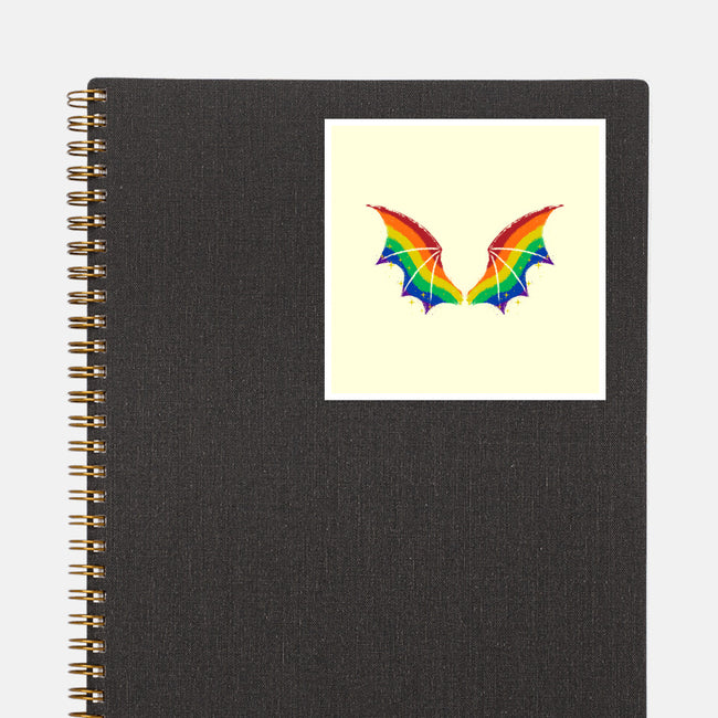 Rainbow Pride Bat Wings-None-Glossy-Sticker-xMorfina