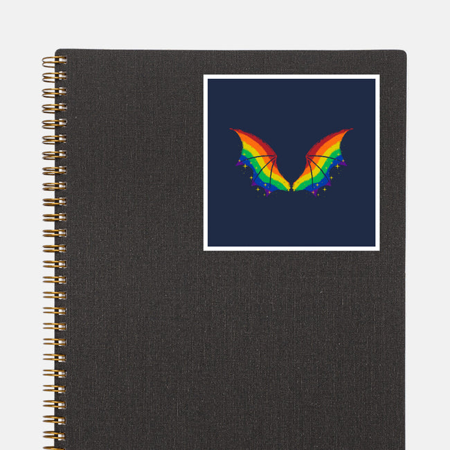 Rainbow Pride Bat Wings-None-Glossy-Sticker-xMorfina