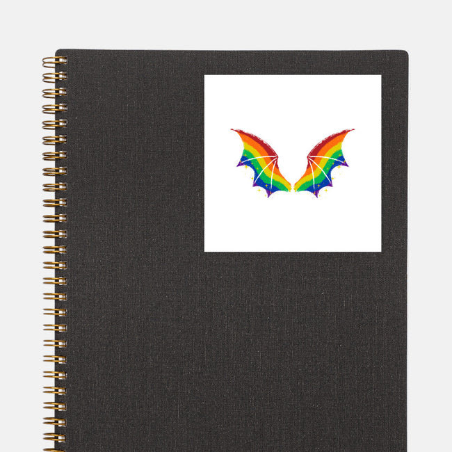 Rainbow Pride Bat Wings-None-Glossy-Sticker-xMorfina
