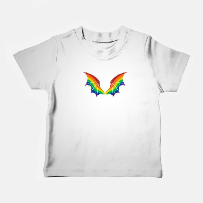 Rainbow Pride Bat Wings-Baby-Basic-Tee-xMorfina