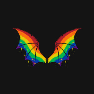 Rainbow Pride Bat Wings