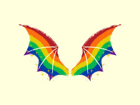 Rainbow Pride Bat Wings