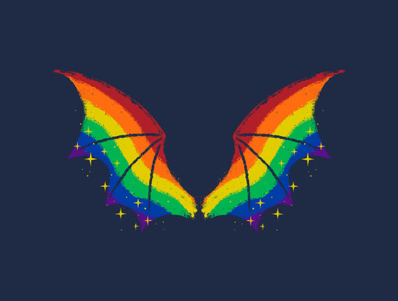 Rainbow Pride Bat Wings