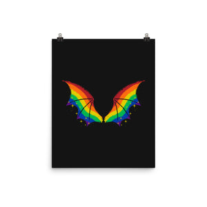 Rainbow Pride Bat Wings