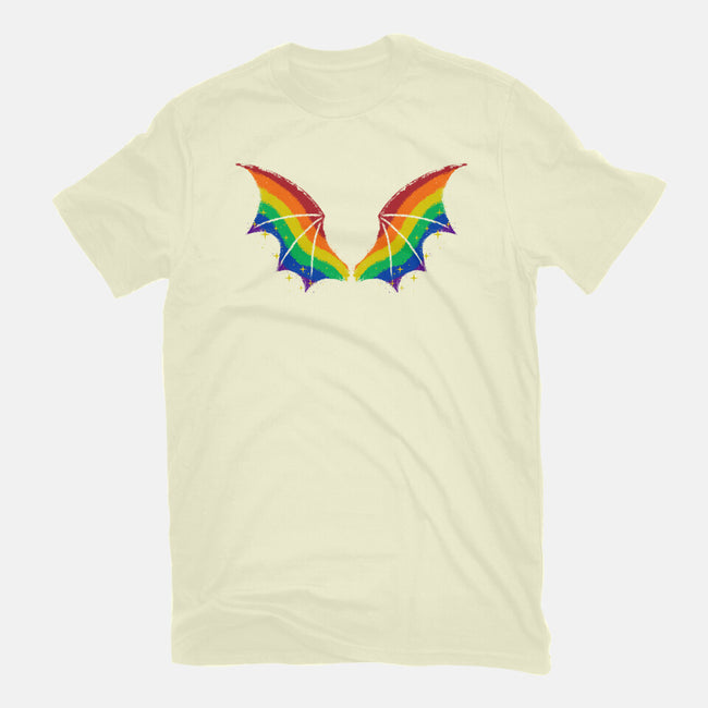 Rainbow Pride Bat Wings-Mens-Basic-Tee-xMorfina