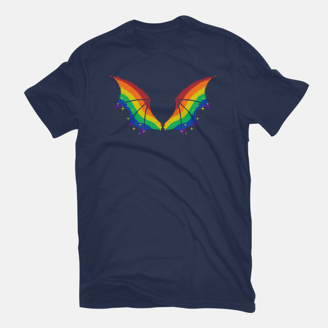 Rainbow Pride Bat Wings-Womens-Fitted-Tee-xMorfina