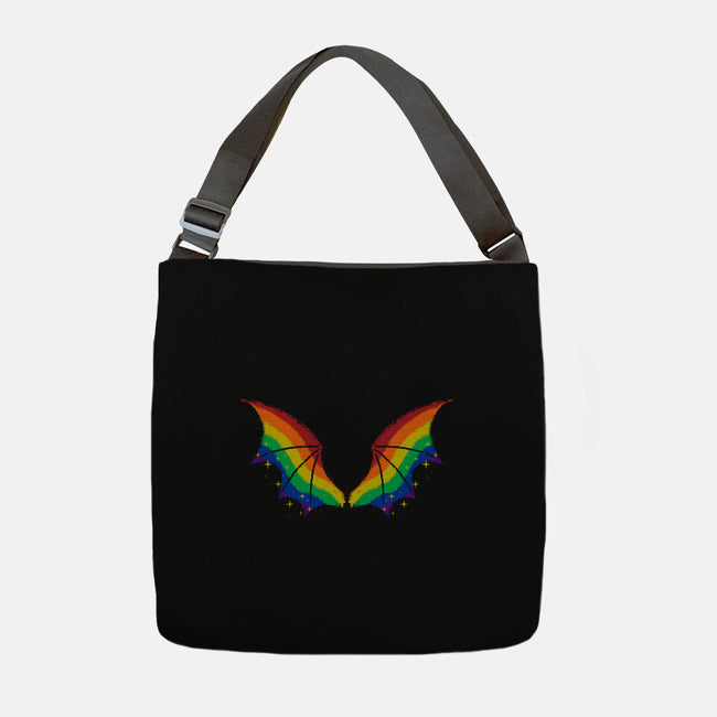 Rainbow Pride Bat Wings-None-Adjustable Tote-Bag-xMorfina