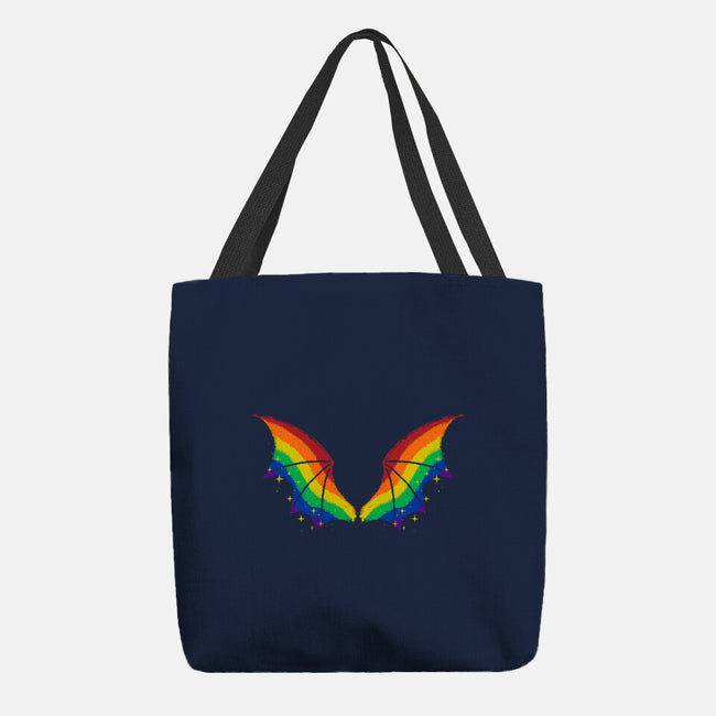 Rainbow Pride Bat Wings-None-Basic Tote-Bag-xMorfina