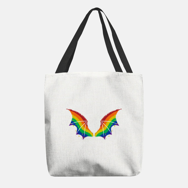 Rainbow Pride Bat Wings-None-Basic Tote-Bag-xMorfina