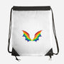 Rainbow Pride Bat Wings-None-Drawstring-Bag-xMorfina