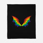Rainbow Pride Bat Wings-None-Fleece-Blanket-xMorfina