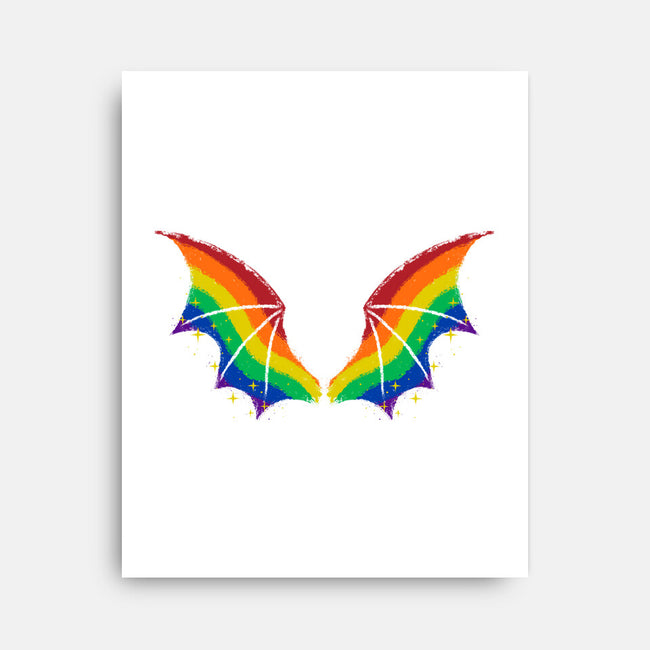 Rainbow Pride Bat Wings-None-Stretched-Canvas-xMorfina