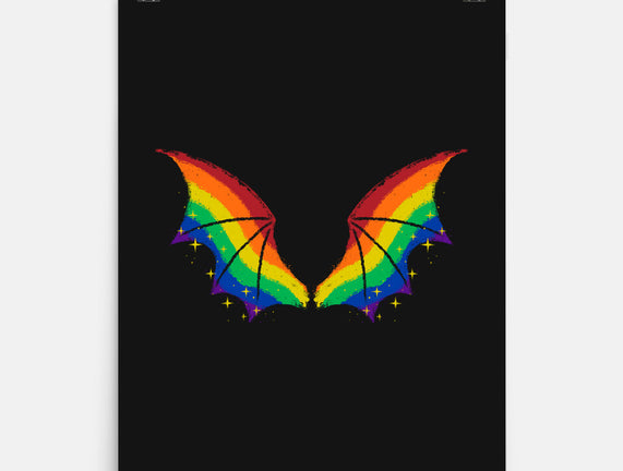Rainbow Pride Bat Wings